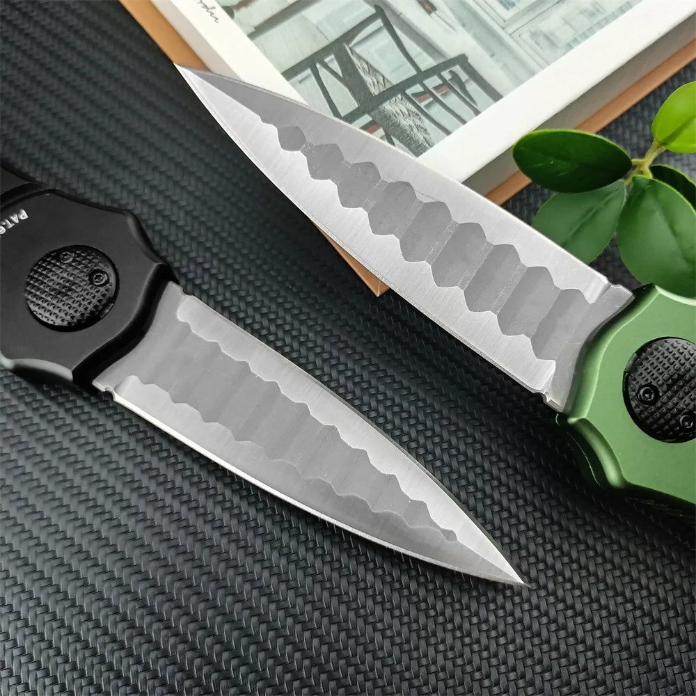 High Quality EDC PARAGOD Piranha Outdoor Tactical Folding Knife D2 Blade Aluminum Alloy Handle Camping Hunting Pocket Knives