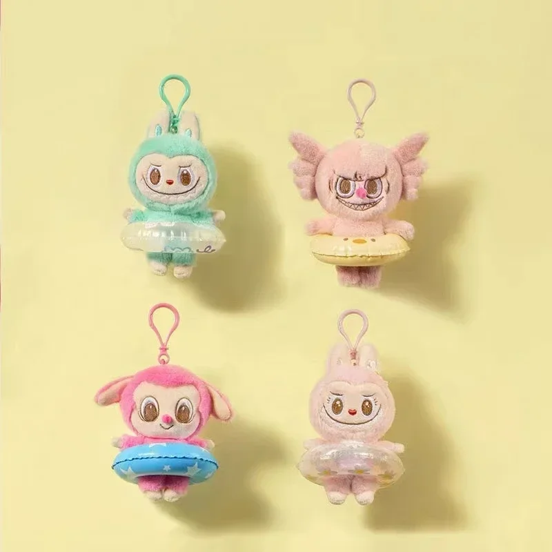 Pop Mart The Monsters Labubu Party Series Swimming Circle Plush Cute Pendant Guess Bag Toys Doll Anime Figure Ornaments