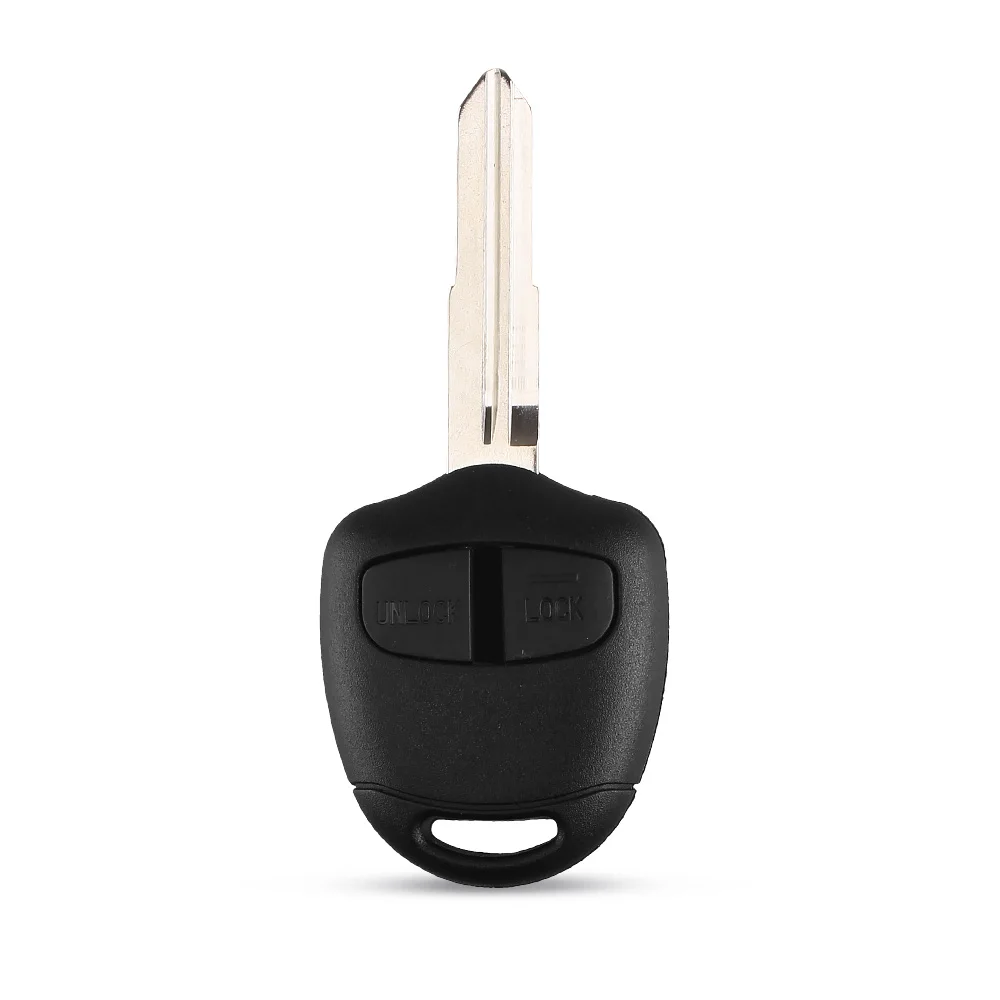 Replacement 2 Buttons Transponder Car Key Remote Case Fob Cover Shell Blank With Groove on Right Blade For Mitsubishi Grandis