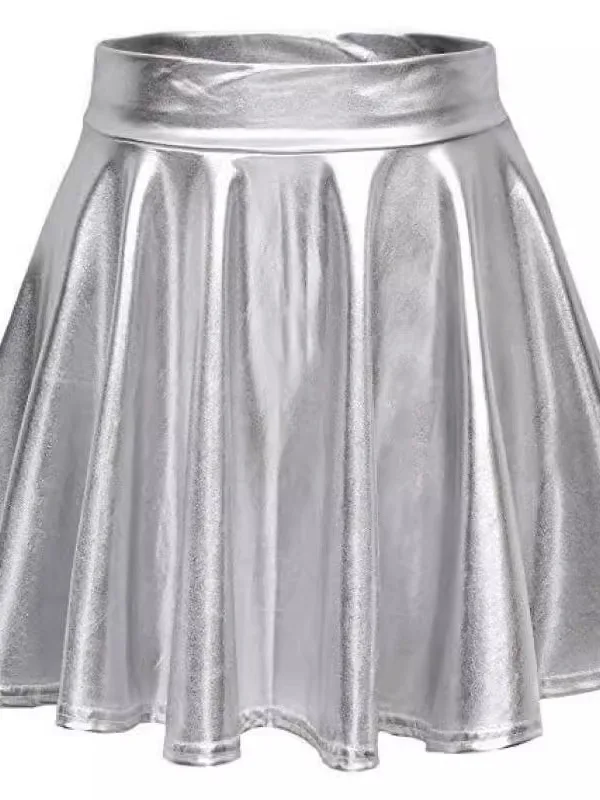 

Sexy Women's Stage Performance Skirt Cross-Border Faion mid Waist Umbrella Skirt Cleanfit Sle PVC Fabric Cotton