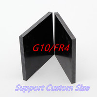 black 6-Pcs 2mm Thick 80mmx300mm FR-4 G10 Fibreboard for Circuit Boards Insulating Parts With Good Heat Resistance