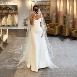 Verngo White Satin Wedding Dress 2026 Sweetheart Mermaid Classic Bridal Gowns Simple Formal Bride Dresses Customized