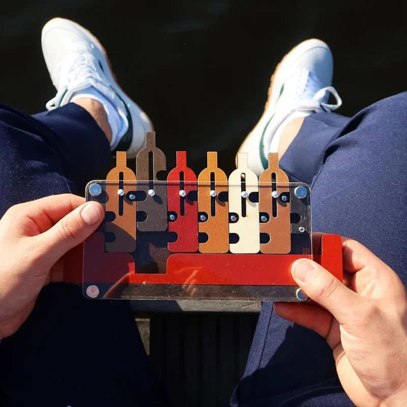 Engraçado bandeja de garçom garrafa constante brinquedo de madeira descompressão quebra-cabeça resolução minotauro labirinto desbloqueio brinquedos do autismo
