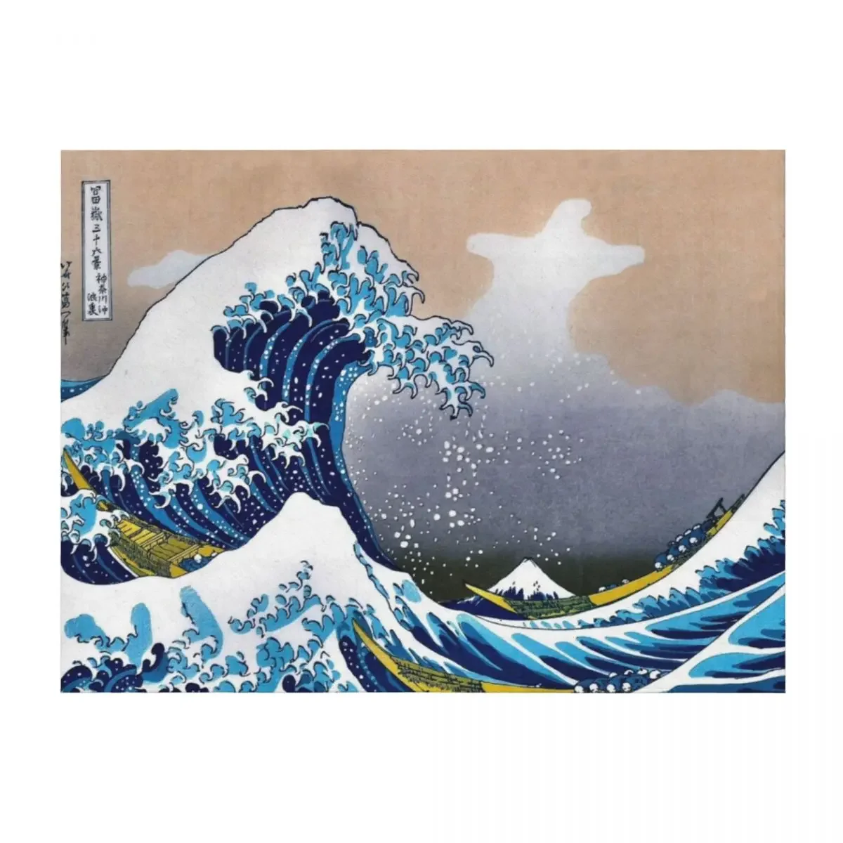 

Great Wave off Kanagawa by Hokusai Wall Throw Blanket manga Luxury Designer Cute Plaid for winter Blankets