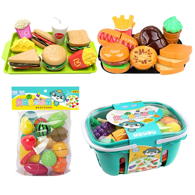 Zestaw Zabawek Kuchennych do Zabawy w Dom, Koszyk z Owocami i Warzywami do Krojenia, Edukacyjna Gra dla Dzieci, Montessori, Zabawka dla Dziewczynek