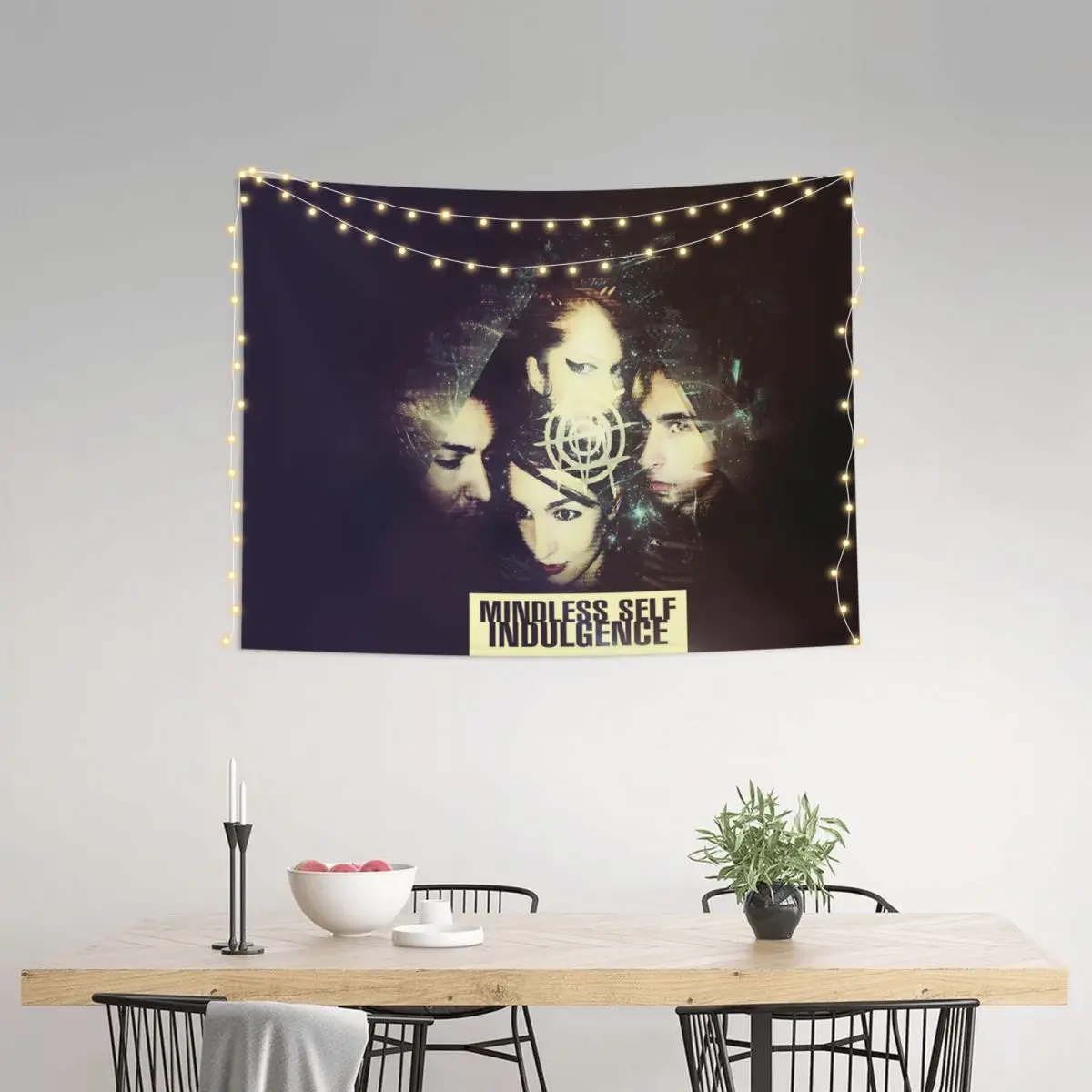 Custom Msi Mindless Hip Hop Punk Rock Self condition Tapestry Home Decor Hippie Wall Hanging Electro arazzi per soggiorno