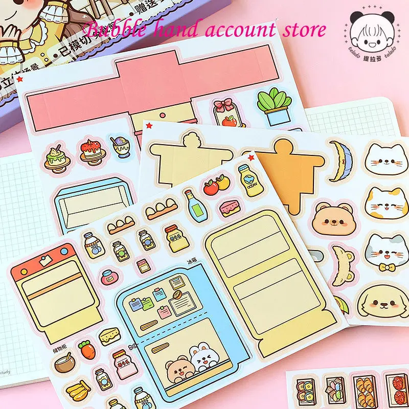 Telado Scene Collage Sticker Set, Multi-Sauce Casa DIY Cartoon Mão Conta Decoração Adesivos