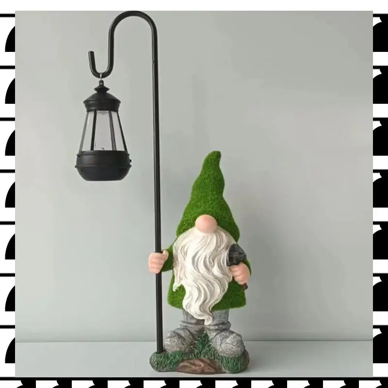 

A44U Decorations Statue Garden Sculptures Garden Gnomes Statue With Solar Lights - Outdoor Garden Decor
