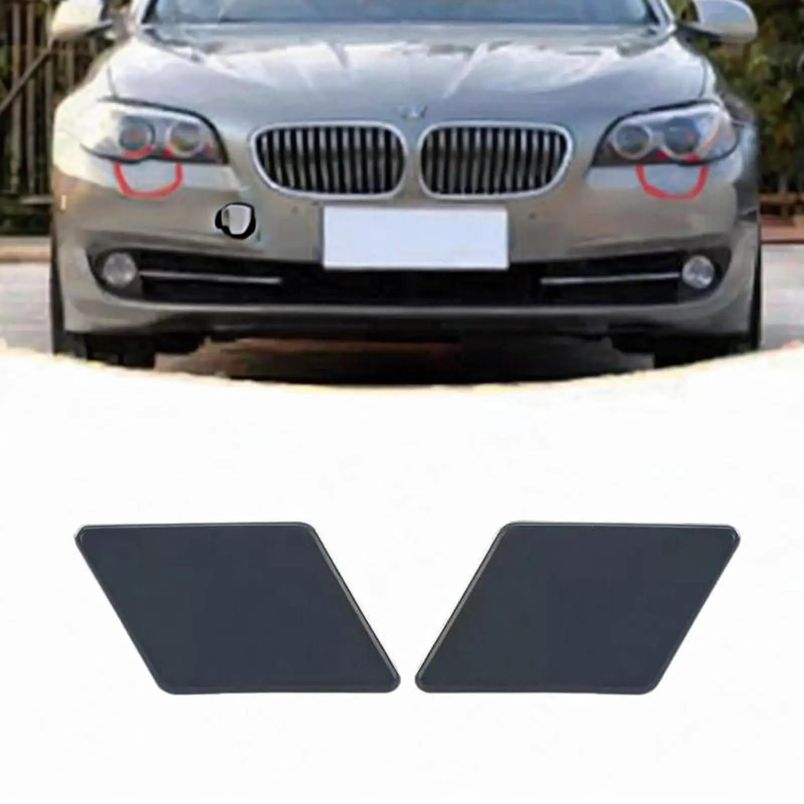 Front Bumper Headlight Washer Nozzle Cover 61677211209 61677211210 Directly Replace for BMW 3 Series E90 E91 335i 328i 335D