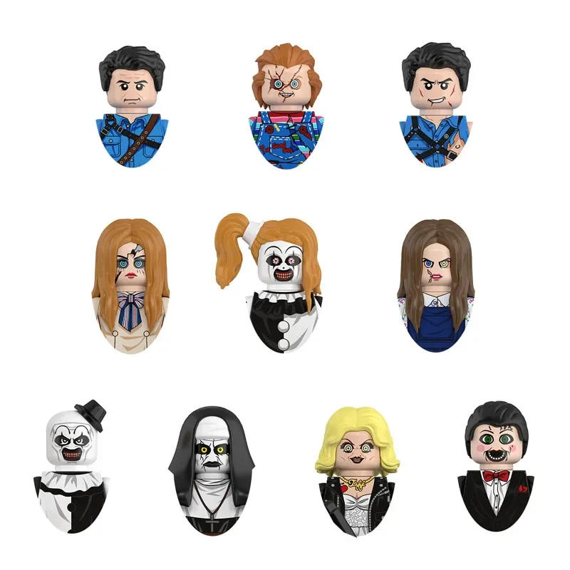 WM6205 Chucky Bride of Chucky The Nun Ash Terrifier Dead Silence Lilly D'Abo M3gan Building block boy birthday toy