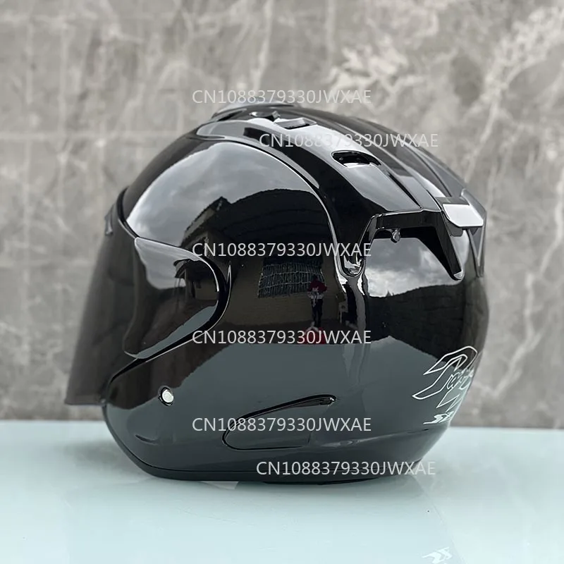 SZ RAM 4 helm sepeda motor warna hitam, helm 3/4 wajah terbuka Jet skuter setengah wajah Ram-4 helm