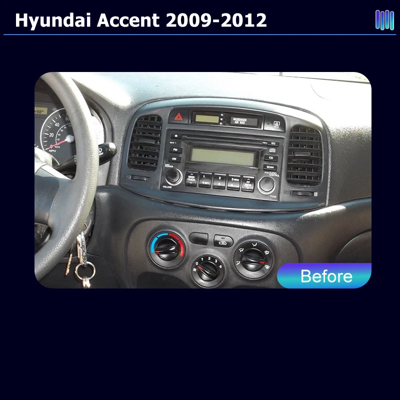 AI VOICE roadivox Android car radio for Hyundai Accent 2009 2012 stereo GPS Navigation video Multimedia Player tape recorder