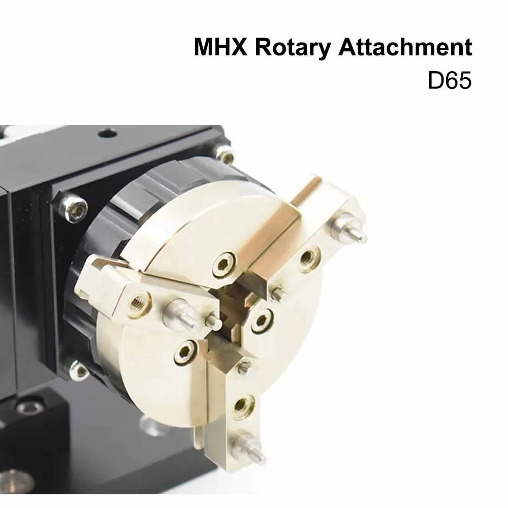HAOJIAYI Drehgravuraufsatz mit Spannfutter, max. Durchmesser. 65 mm 125 mm für Laserbeschriftungsmaschine