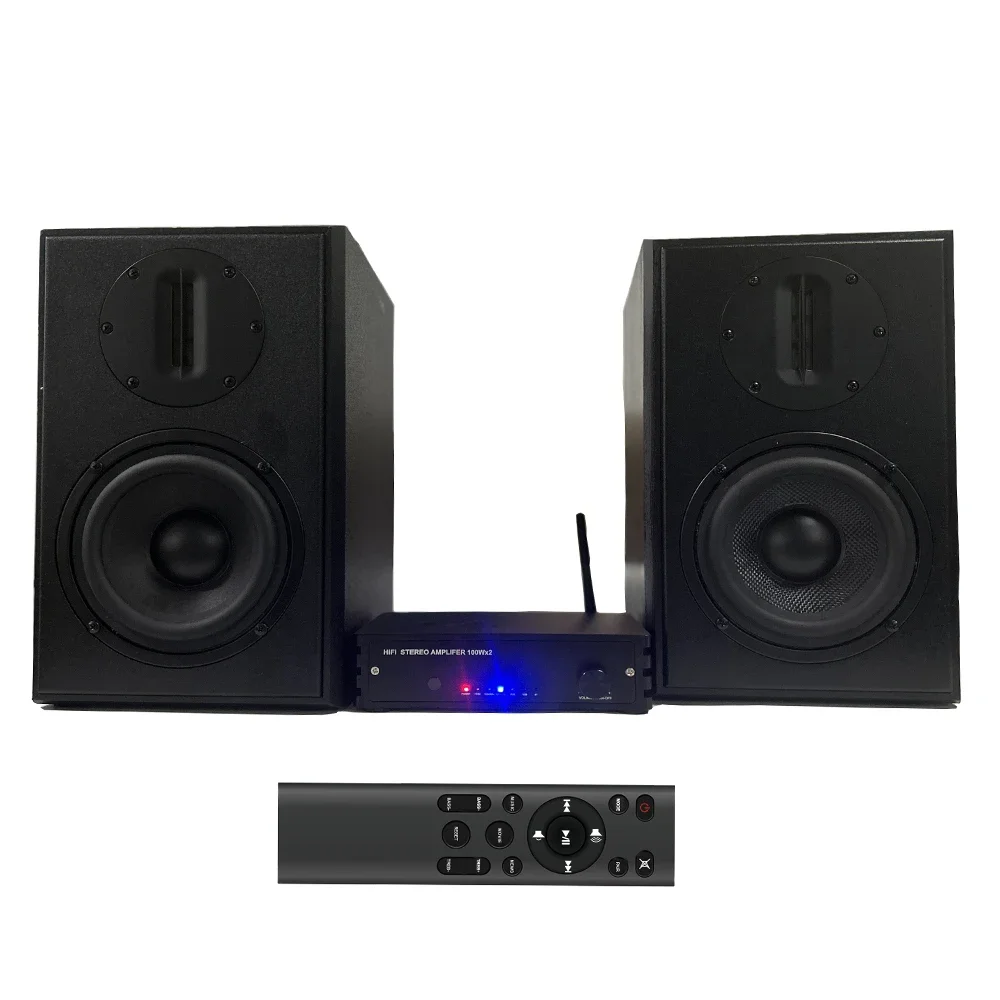 Samtronic 100W 2.0 HiFi Speaker Bookshelf Speaker Sound System Wood Music Speakers for TV Computer Soundbar