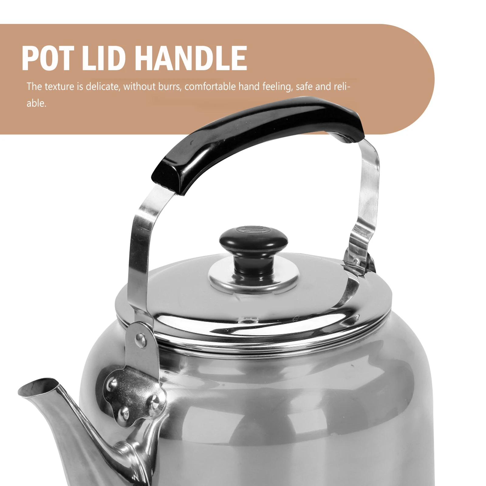 

10Sets Teapot Flute Lid Knob Easy to Remove Install Replace Old Broken Kitchen Accessory Kettle Lid Handles