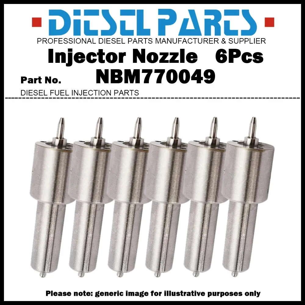 6Pcs Diesel Fuel Injector Nozzle Tips NBM770049 ADB150M208-7 687214C1 for Navistar DT466 DT360