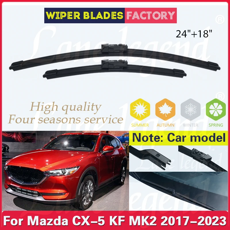 

Car Wiper Blades For Mazda CX-5 CX5 CX 5 KF MK2 2017 - 2023 Windshield Windscreen Front Window Rain Brush Car Accessories 24"18"