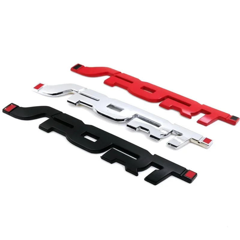 

Car Sticker Styling Metal 3D Chrome Black Auto Trunk Racing Sport Word Letter Logo Badge Decal Stickers Decorations Accessories