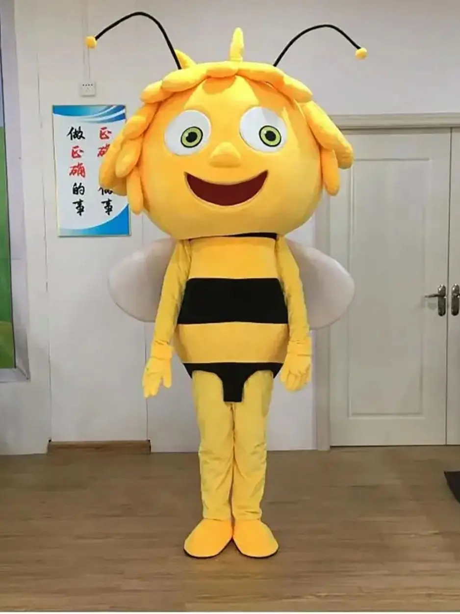Maya Bee mascotte grappig feest wandelen stripfiguur kostuum Mardi Gras rollenspel leuke decoraties Halloween kostuums voor volwassenen - afbeelding 2