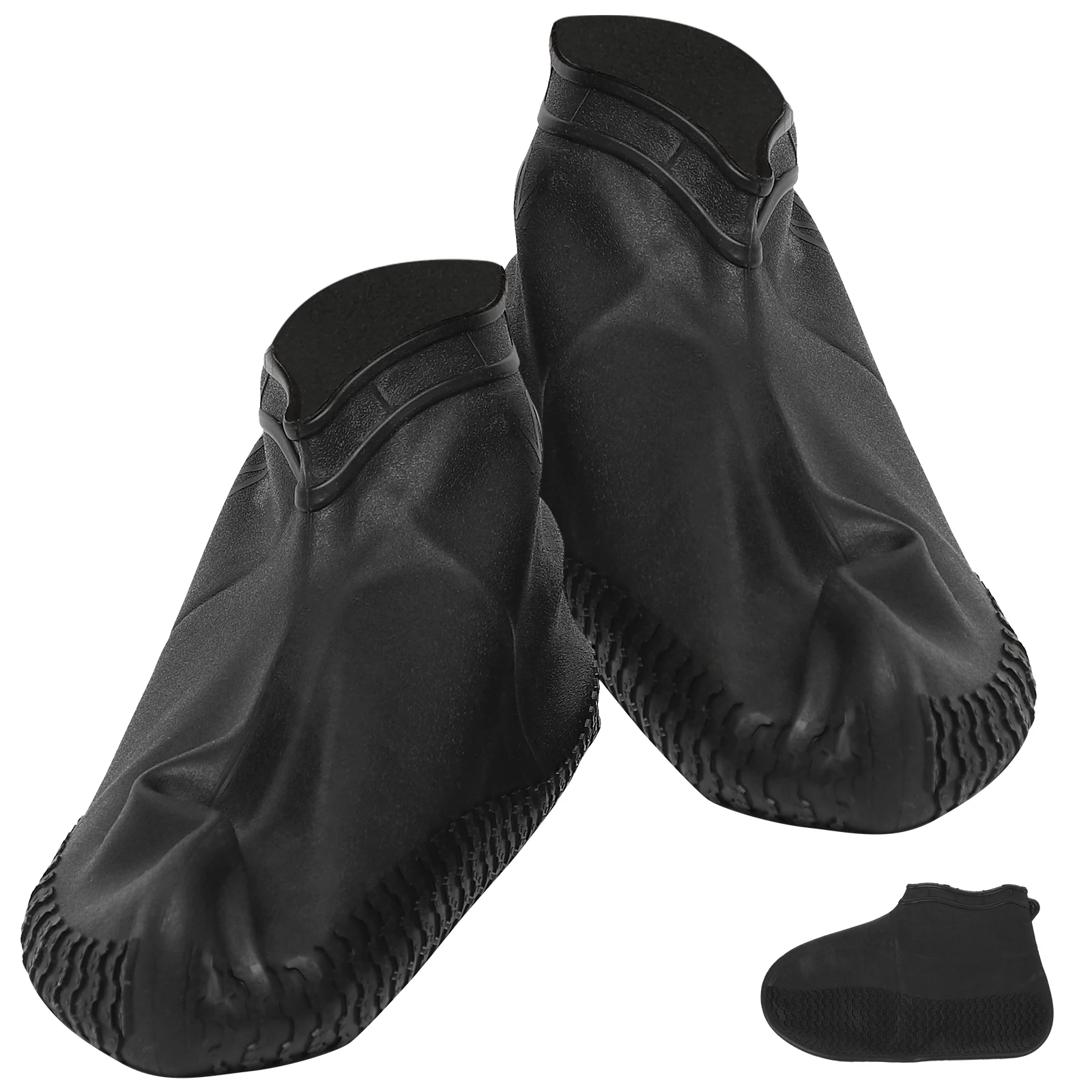 

1 Pair Waterproof Shoe Covers Silicone Anti-Slip Reusable Overshoes For Hiking Cycling Fishing Camping Rainproof Boot Cover