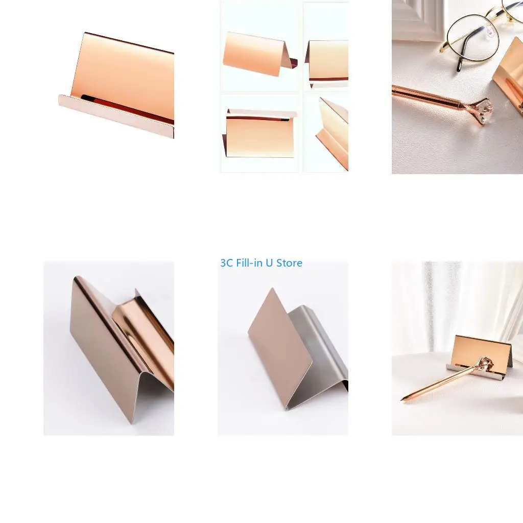 G8TA High-End Stainless Steel Business Name Card Holder Display Stand Rack Desktop Ta