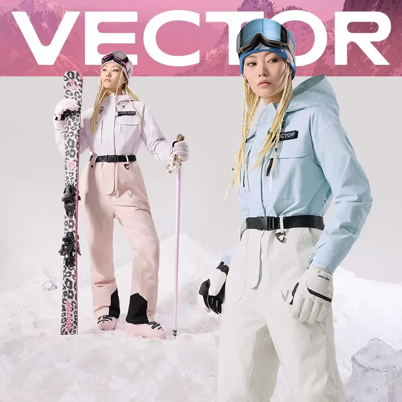VECTOR 3L One-Piece Ski Suit Winter Warm Thickened Insulated Ski Jacket Windproof Waterproof Alpine Ski Jacket Downhill Skiing