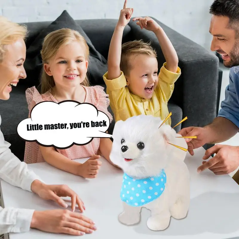 Walking Puppy Toy For Toddler Soft Talking Toys Interactive Home Decor Plush Cartoon Electric Accompanying Doll For Boys Girls