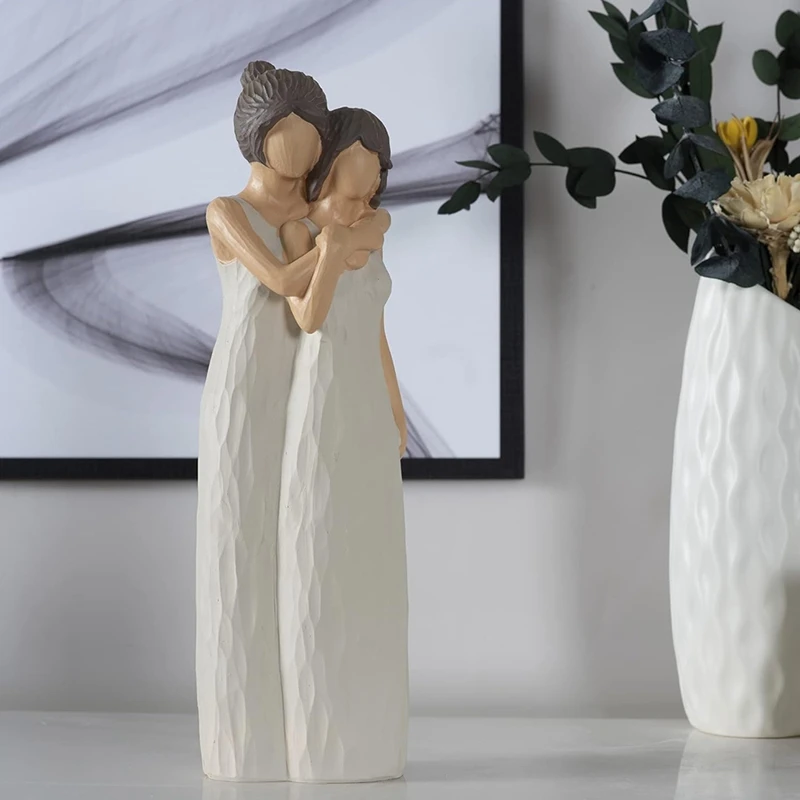 Mother And Daughter Figurines Mother Daughter Hugging Figurine Statues Mother Daughter Gifts, Home Bedroom Decor