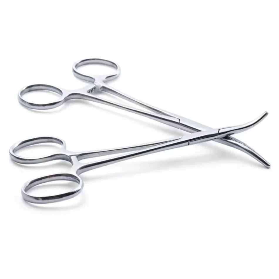 Stainless Steel Hemostatic Forceps Vascular Forceps Surgical Clips Straight Elbow Large and Small Mosquito Clips Complete Models