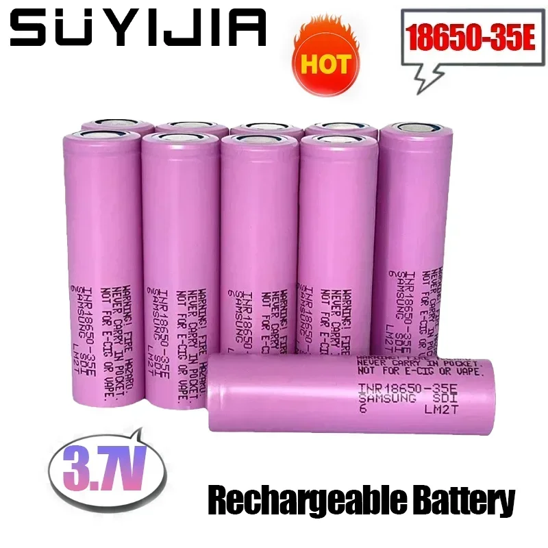 18650 battery 3500mAh rechargeable 25A discharge 3.7V18650 35E lithium battery suitable for screwdriver flashlight electric toys