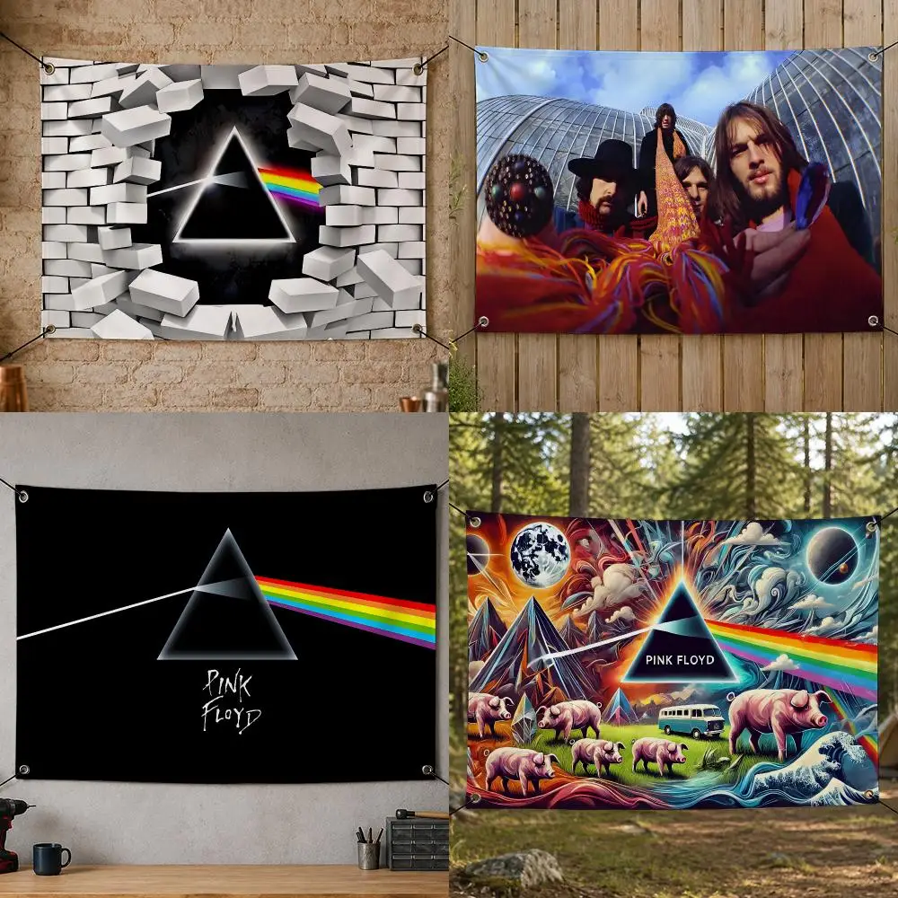 Music Art Pop Artist Famous Global Popular P-Pink Floyd Flags Flag Banner for Bedroom Dorm Party Home Living Room Game Room Gift