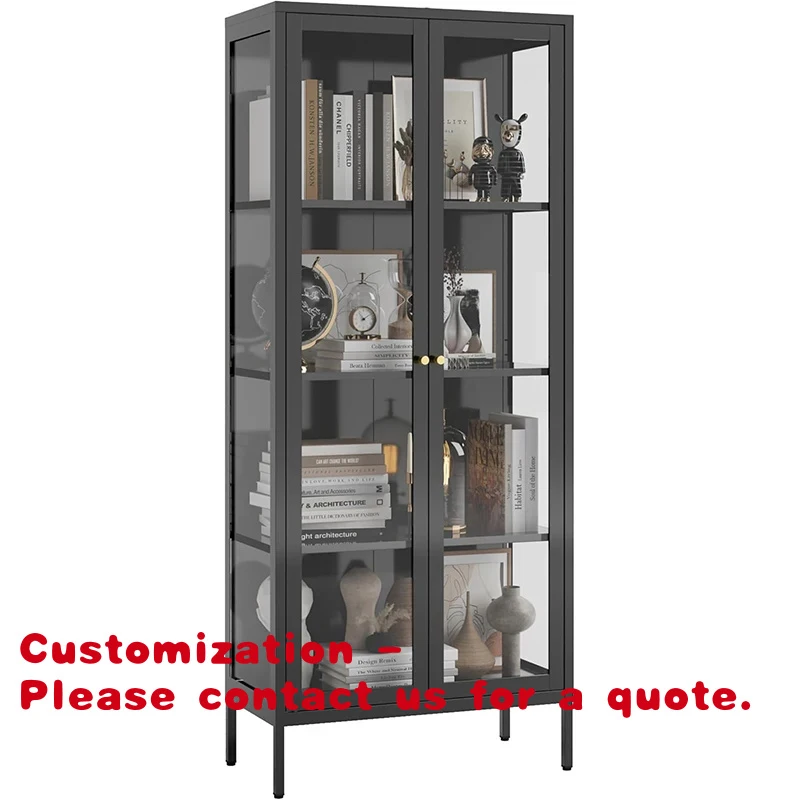 

custom.No Middleman Commercial Heavy Duty Glass Door Metal Storage Cabinet Adjustable Shelves LED Light Display Rack Curios Show