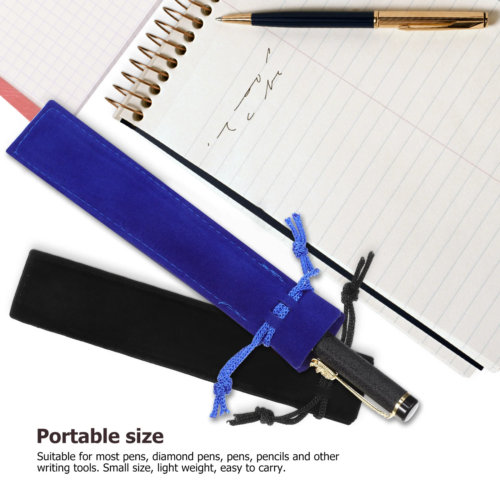 

50pcs Pen Drawstring Single Holder Protective Storage Drawstring Pen Holder For Fountain Ballpoint Pens Pencil Case Organizer