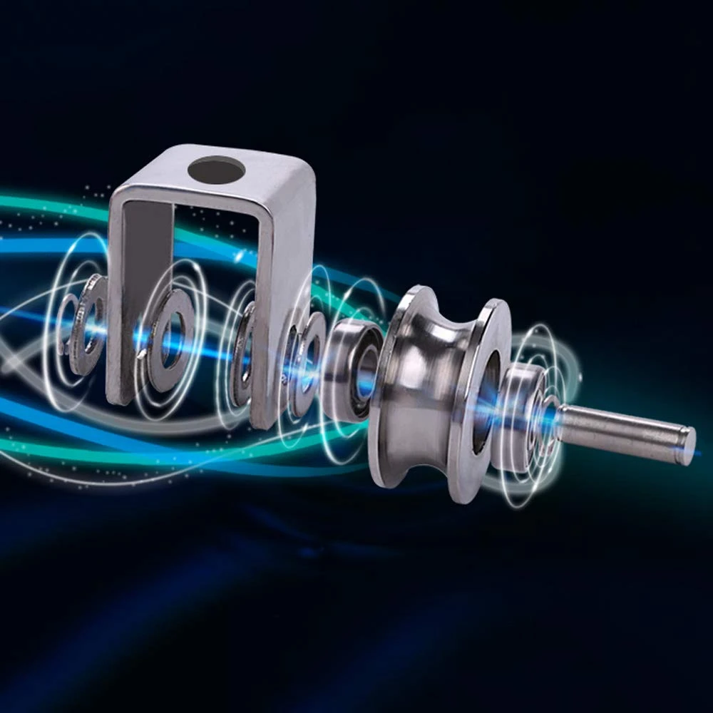 

AC62-2 Pcs Pulley Block U 304 Stainless Steel Pulley Roller Duplex Bearing Silent Detachable Heavy Duty Grooved Wheel Loading