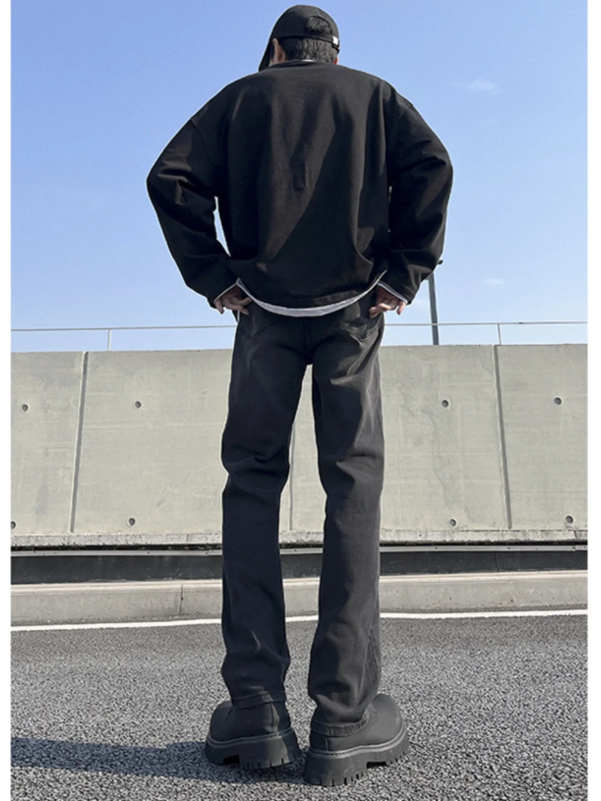 

Мужские джинсы Pure Bla из эластичного денима, зауженные, прямого кроя, удлиняющие, в американском уличном стиле, весна-осень, модный бренд