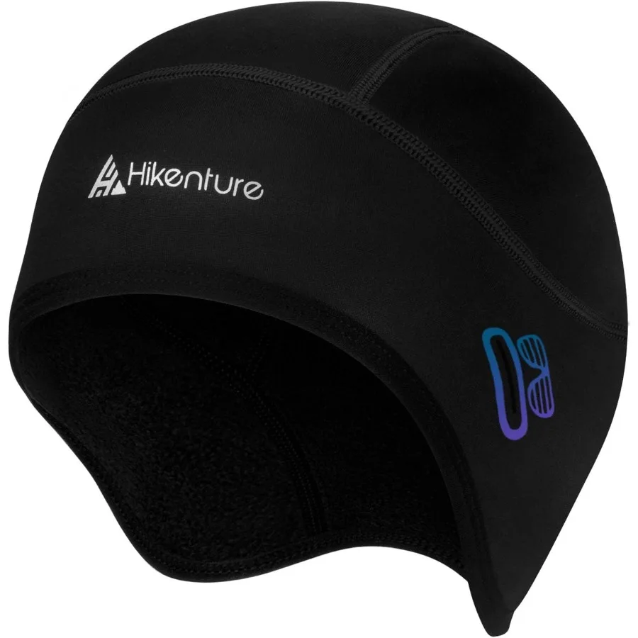 Topi Helm dengan Lubang Kacamata, Topi Bersepeda Termal Musim Dingin untuk Pria dan Wanita, Topi Beanie Bersepeda