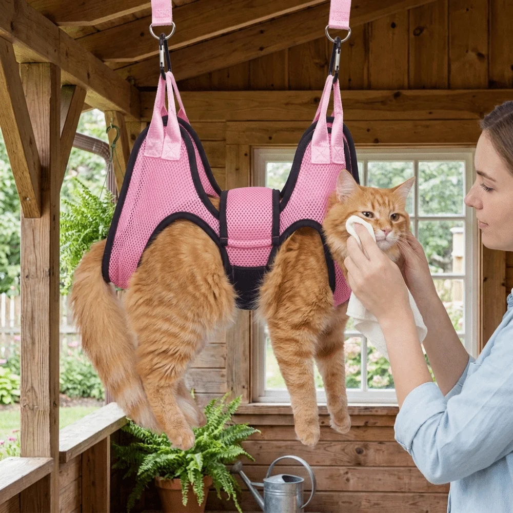 Регулируемый гамак для груминг – обзор и цена Pet Grooming Hammock Sling Restraint