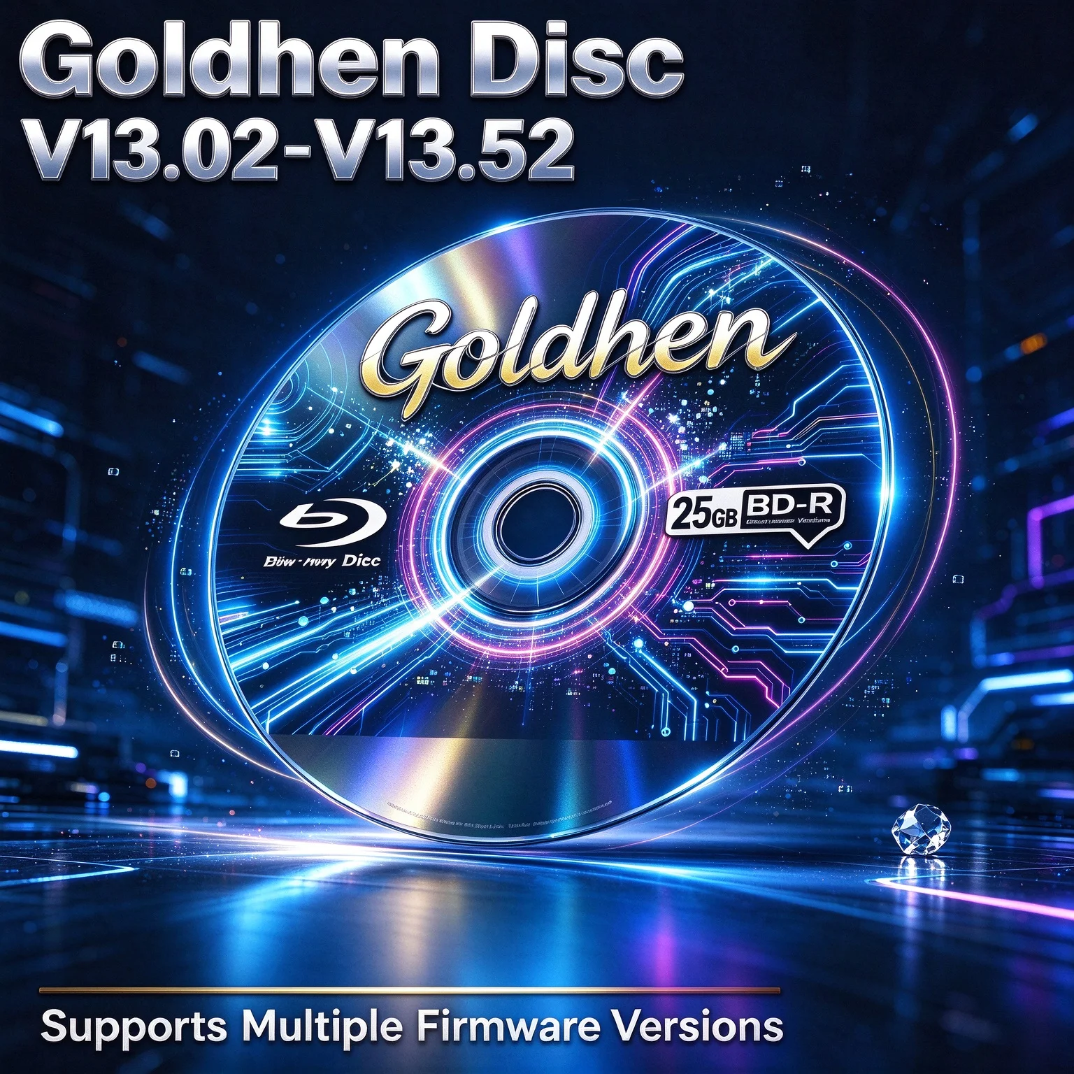 PS4 GoldHEN JailbREAK Disc v13.02-v13.52 Bootable 1-Click Boot Eject Payload Tool Support Multiple PS4 Firmware 9.0-13.52