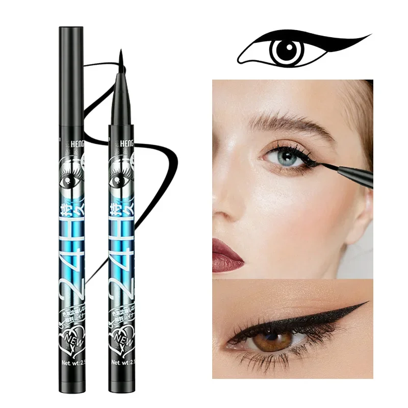 Free Shiping 24H Eyeliner Pencil Waterproof Long Lasting Non-Smudging Very Fine Black Eyeliner Liquid Eye Liner Pen Makeup Women