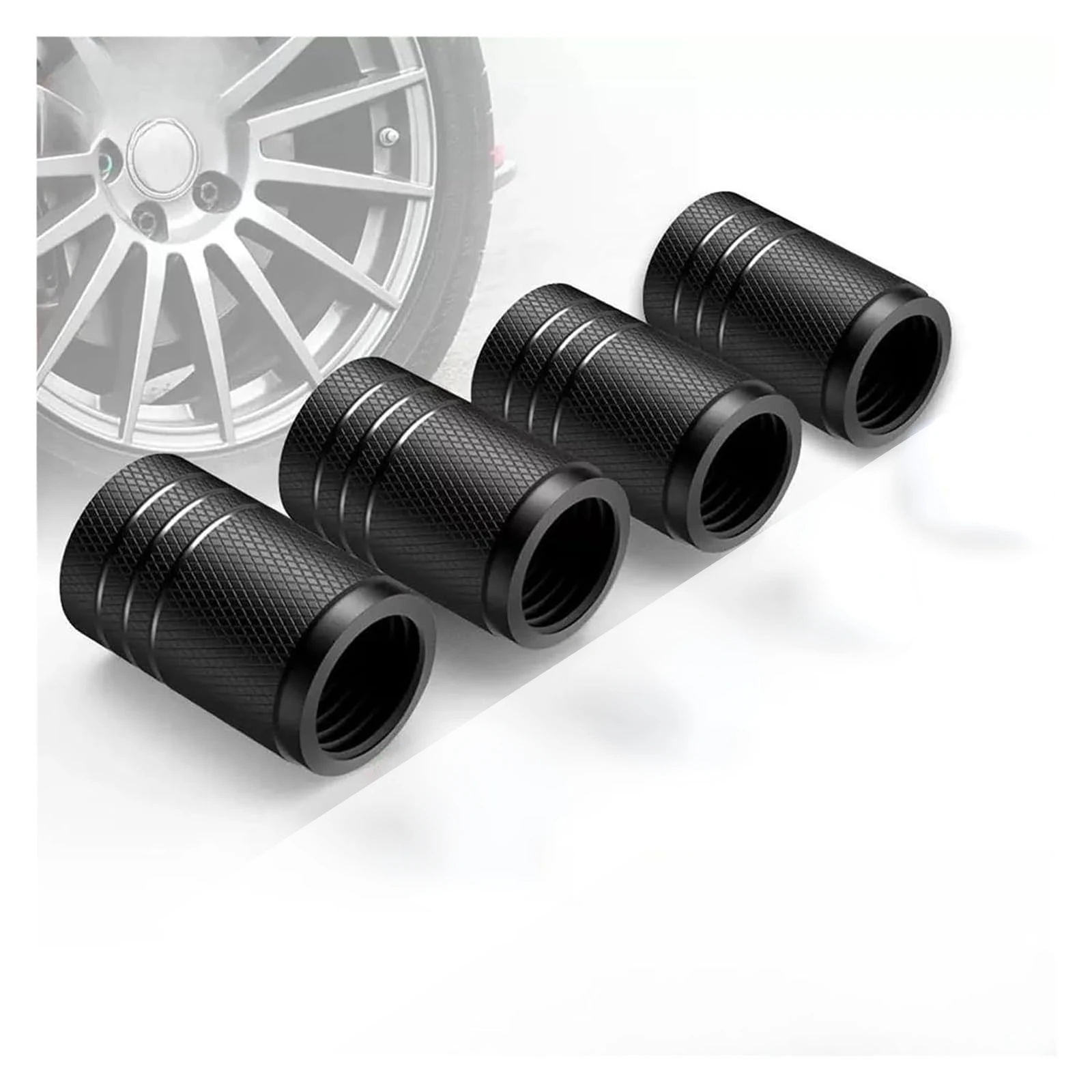 4PC aluminium ventieldopjes - universele stofdichte bandaccessoires voor auto's, vrachtwagens, SUV's en motorfietsen |   Duurzame legeringshoes