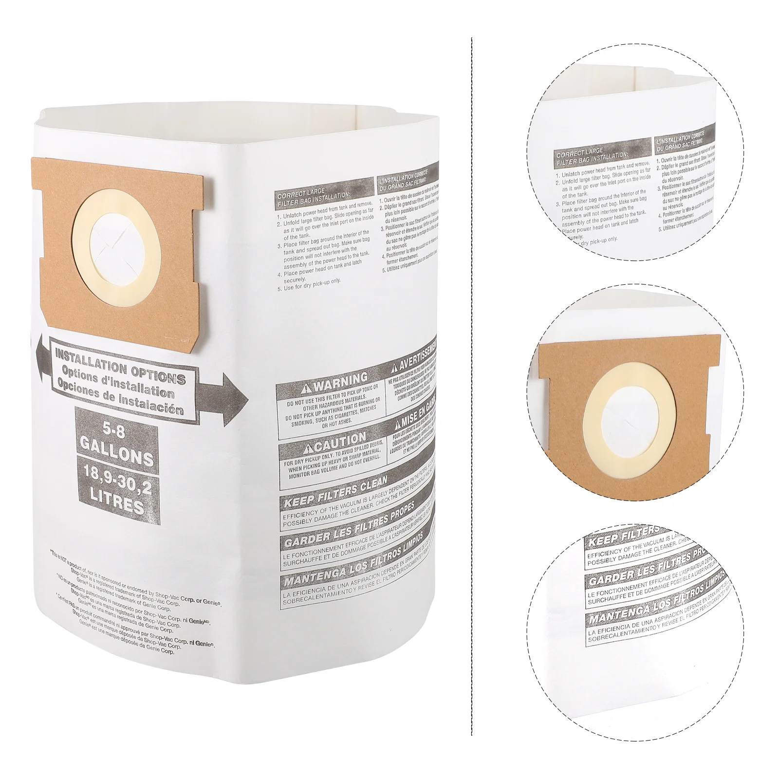 

5 шт. мешок для пыли, фильтр для пылесоса, нетканые детали, сменные аксессуары из ткани для мусора