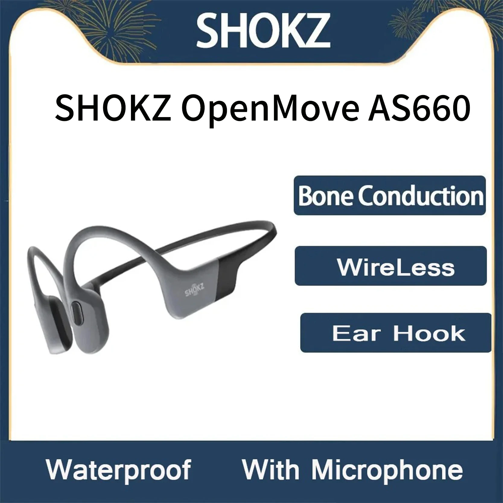 Original SHOKZ AS660 auriculares de conducción óseaOpenMove auriculares inalámbricos Bluetooth 5,1 auriculares deportivos impermeables para correr