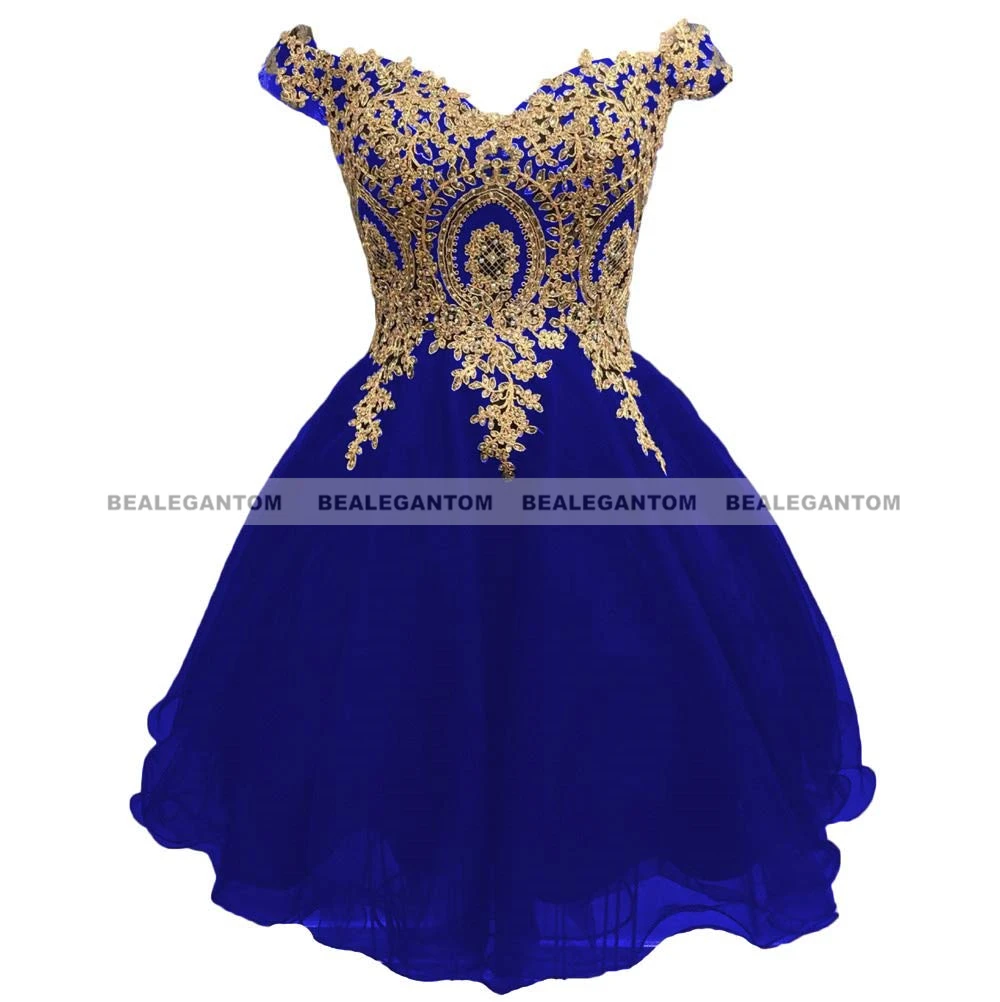 Bealegantom-Vestido corto de encaje con hombros descubiertos, minivestido Formal con cuentas de cristal, vestidos de fiesta de graduación