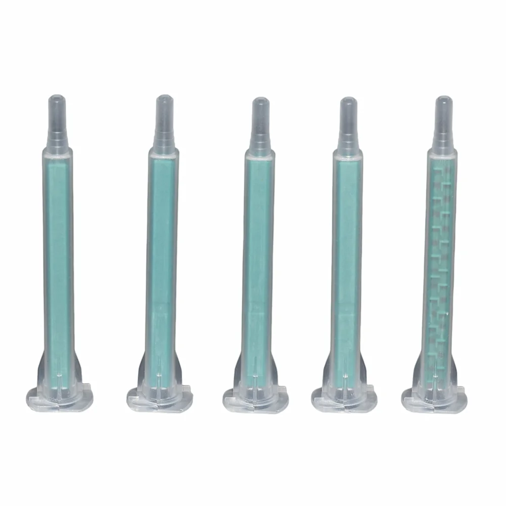5pc Static Mixer AB Glue Mixing Tube 83mm Syringe Mixing Nozzles Set for Two Component 50ml 1:1 Epoxy Resin Adhesives Cartridges