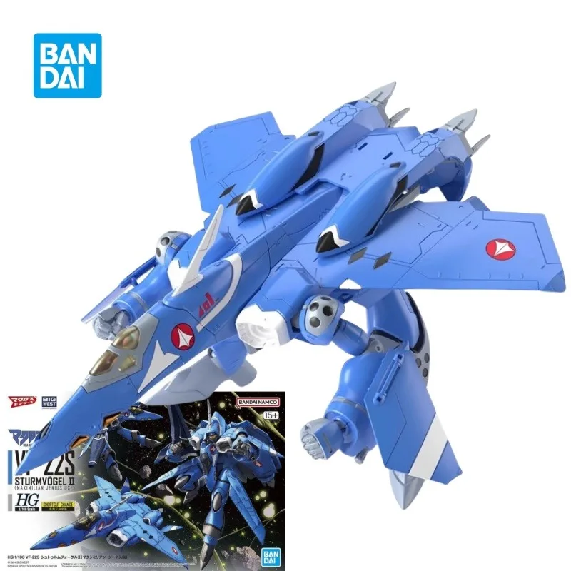

Genuine Bandai Assembly Model Macross HG 1/100 VF-22S Action Doll Desktop Decoration Collection Ornament Toy Gift