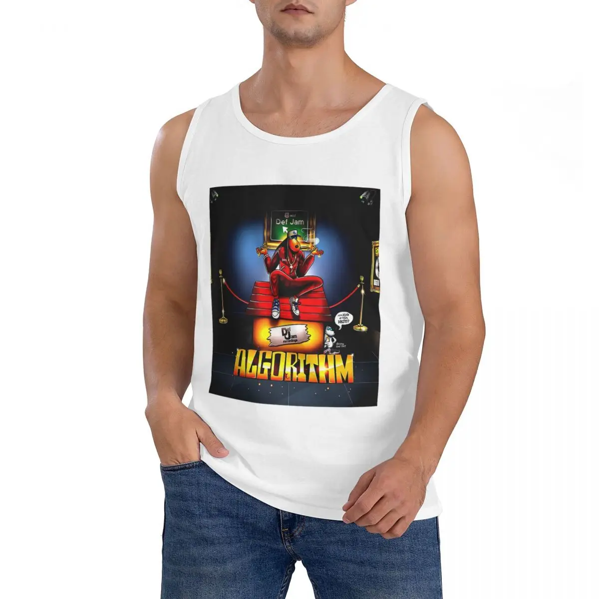 100% Cotton Snoop Dogg Doggystyle Music Rapper Sleeveless T-Shirt Men Workout Sports Clothing Tops Men's Crew Neck Vest