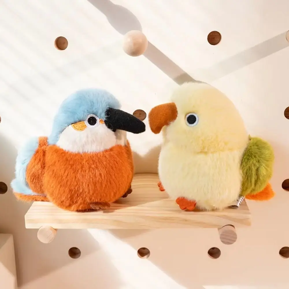 

Realistic Bird Fluffy Material Bird Colorful Design Soft Texture Lifelike Bird 11cm Lifelike Appearance Stuffed Bird Gift