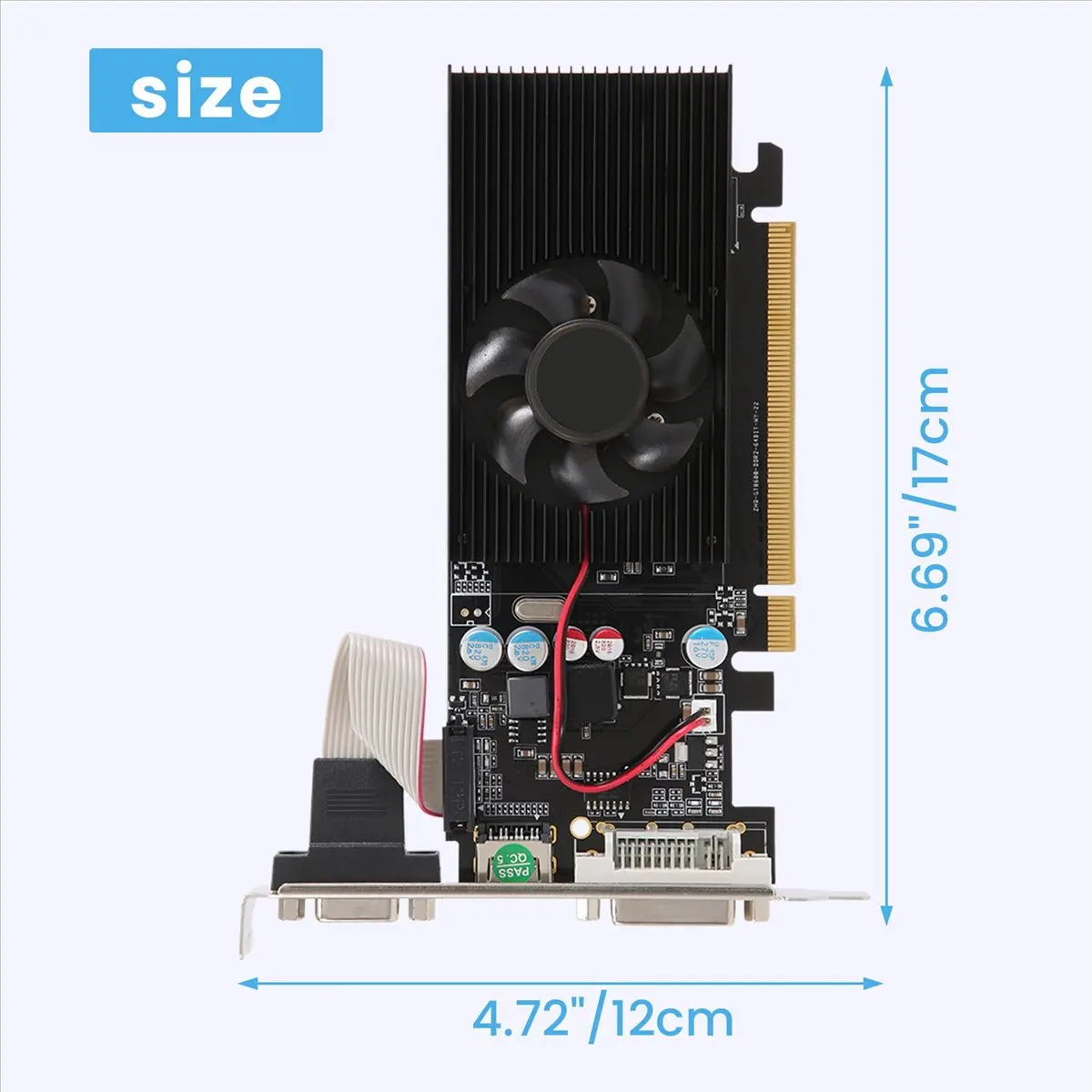 Friendly!GT210 1GB DDR2 64Bit Graphics Card PCIE 2.0 GPU -Compatible DVI VGA Desktop Video Card