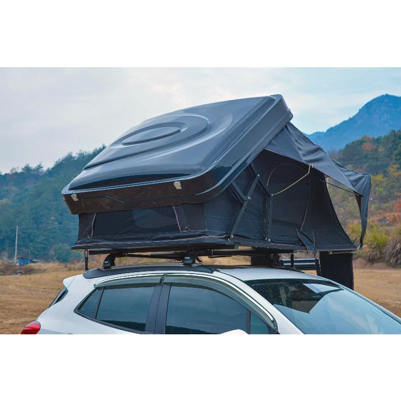 Auto Camper Top 160cm 190cm Hard Roof Automatic Hardshell ABS New Roof Top Tent with LED Light for 4 Person
