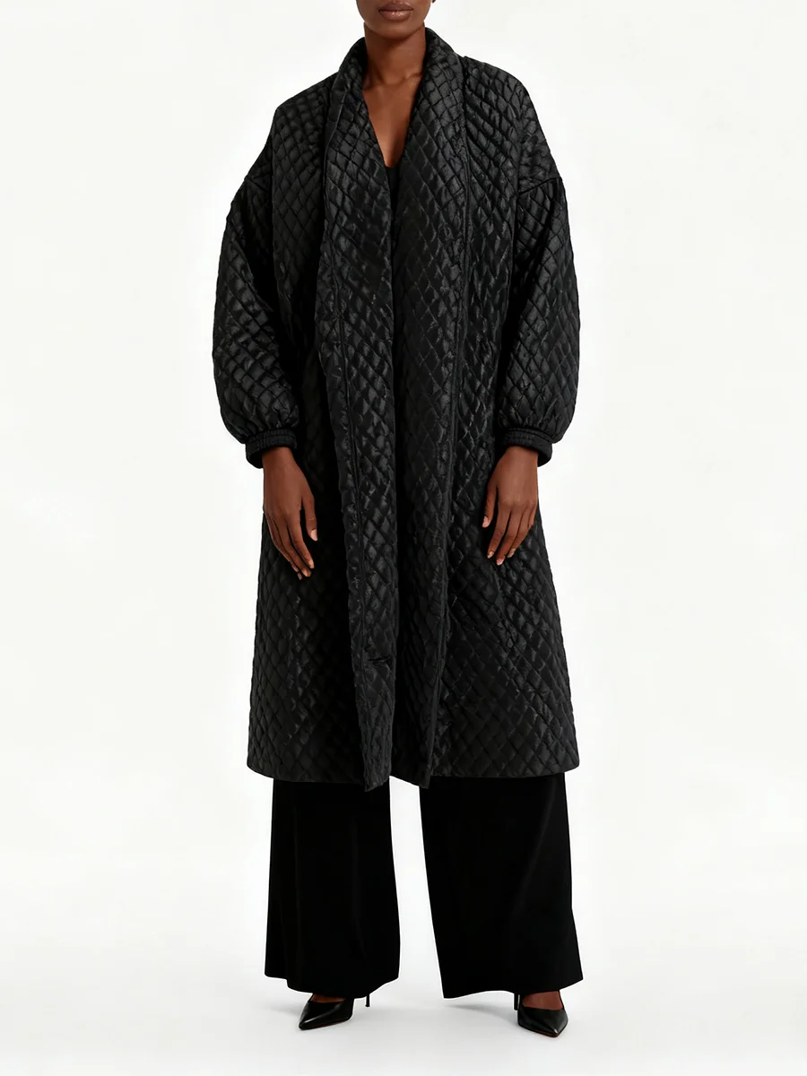 VGH الصلبة مزاجه فضفاض الستر للنساء التلبيب كم طويل تقسم زر شتاء دافئ معطف غير رسمي أنثى الاسلوب المناسب جديد #2